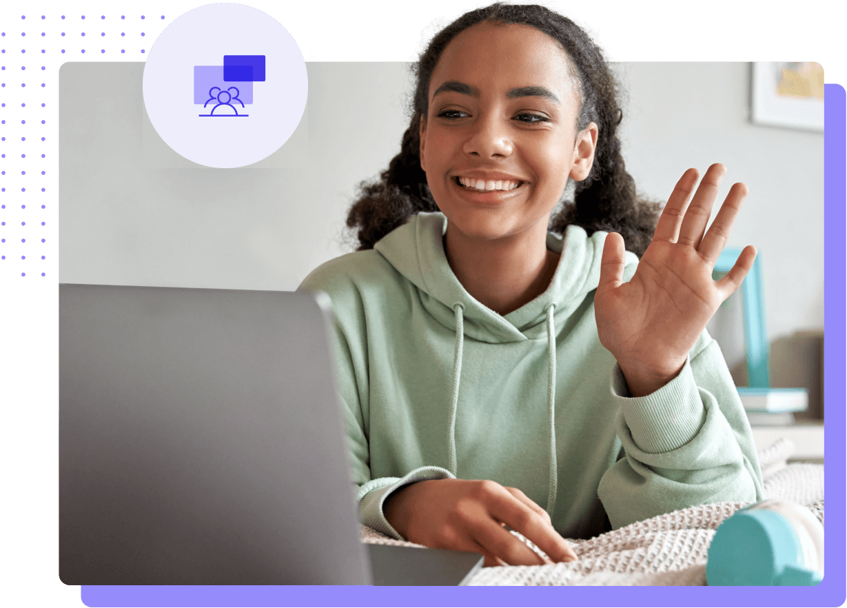 Online learning platform interface
